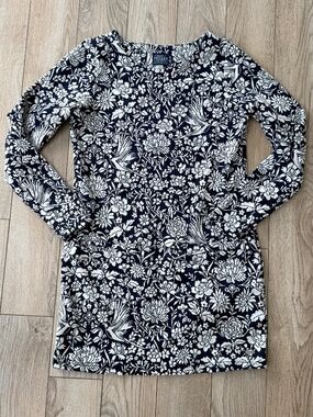 Joules Roya Tunic in a French Navy Pheasant Floral pattern Size 4
